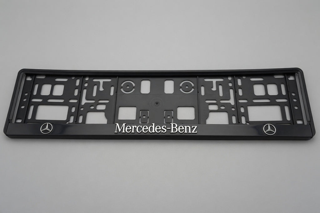 Portamatrículas Mercedes Benz Clase A, C, E, GLC , GLA , CLA  | Logo y Letras 3D Cromadas