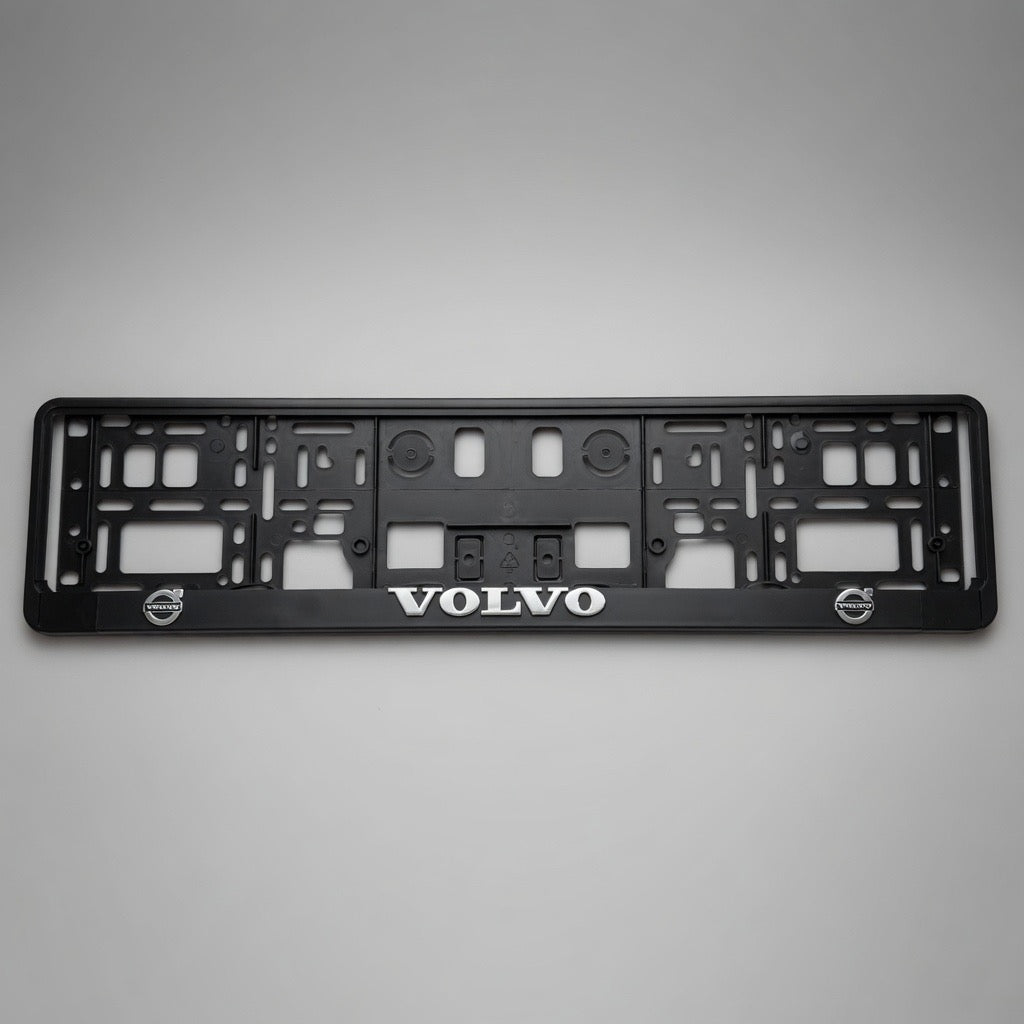 Portamatrículas Volvo | XC40, XC60, XC90, S60, V60 | Logo y Letras 3D Cromadas