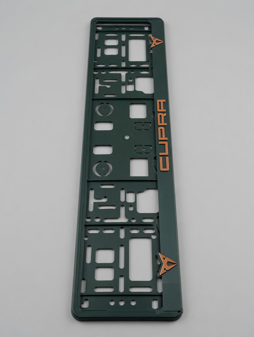 Portamatrículas Cupra | Formentor, Leon, Ateca, Born | Logo y Letras 3D Efecto Cobre