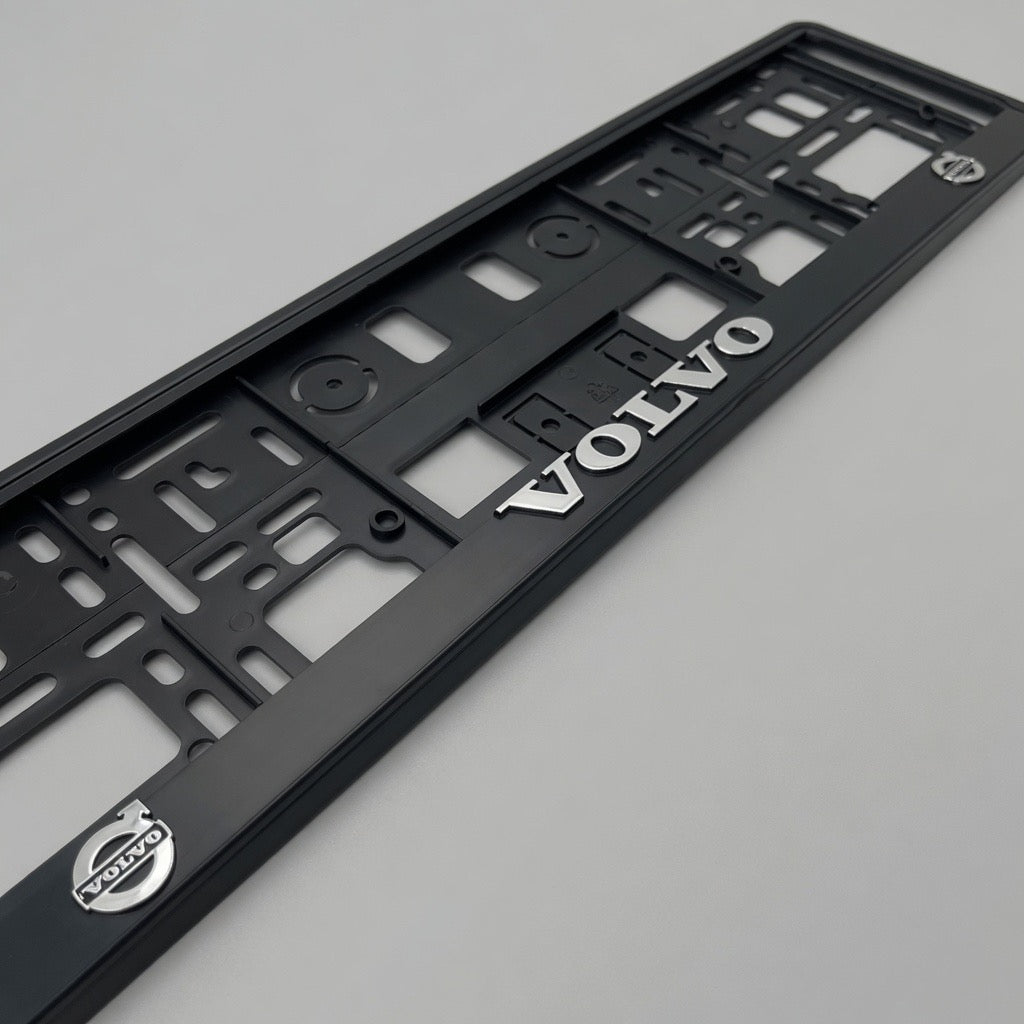 Portamatrículas Volvo | XC40, XC60, XC90, S60, V60 | Logo y Letras 3D Cromadas