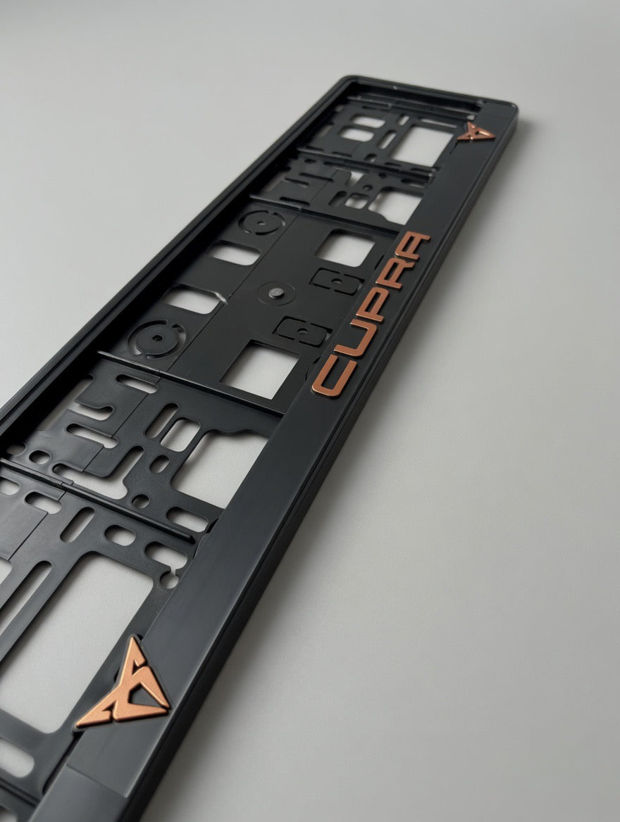 Portamatrículas Cupra | Formentor, Leon, Ateca, Born | Logo y Letras 3D Efecto Cobre