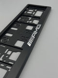 Portamatrículas  AMG | Clase A, C, E, GLC, GLA, CLA | Logo y Letras 3D Cromadas