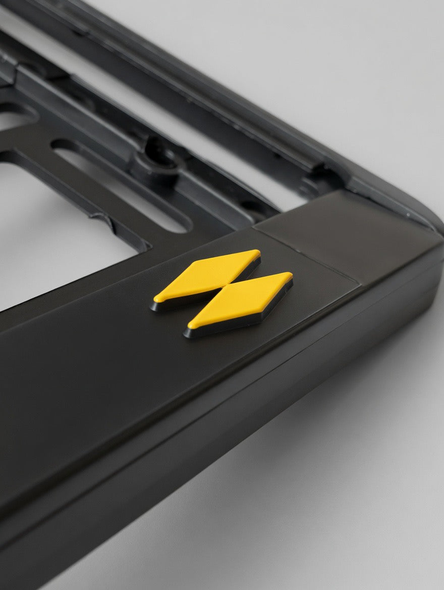 Portamatrículas Renault Sport | Megane, Clio, Kadjar, Captur | Logo y Letras 3D Cromadas