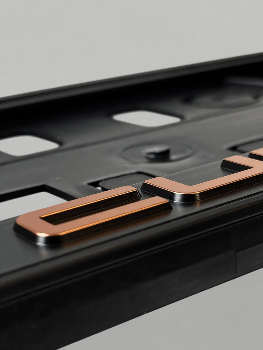 Portamatrículas Cupra | Formentor, Leon, Ateca, Born | Logo y Letras 3D Efecto Cobre