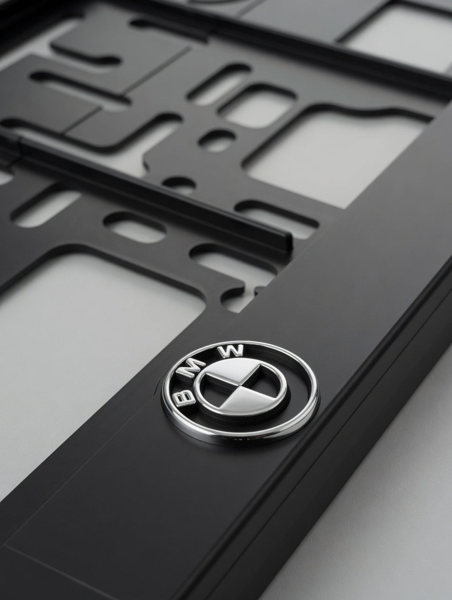 BMW M Performance License Plate Holder | 1, 3, 5 Series, X3, X5 | Color M Logo and Chrome 3D Letters