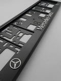 Portamatrículas Mercedes Benz Clase A, C, E, GLC , GLA , CLA  | Logo y Letras 3D Cromadas
