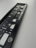 Portamatrículas Volkswagen | Golf, Polo, Tiguan, Passat, T-Roc | Logo y Letras 3D Cromadas