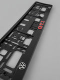 Portamatrículas Volkswagen GTI | Golf, Polo, Tiguan, Passat | Logo GTI y Letras 3D Cromadas
