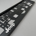 Portamatrículas Jeep | Wrangler, Cherokee, Renegade, Compass | Logo y Letras 3D Cromadas